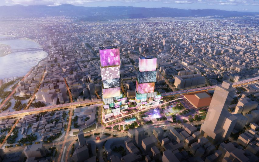 Taipei Twin Towers proposal by MVRDV