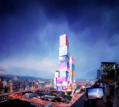 Taipei Twin Towers proposal by MVRDV