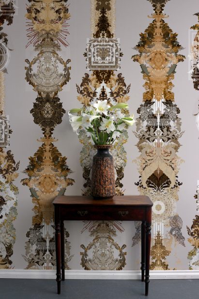 Timorous Beasties' wallpaper series features totemic patterns