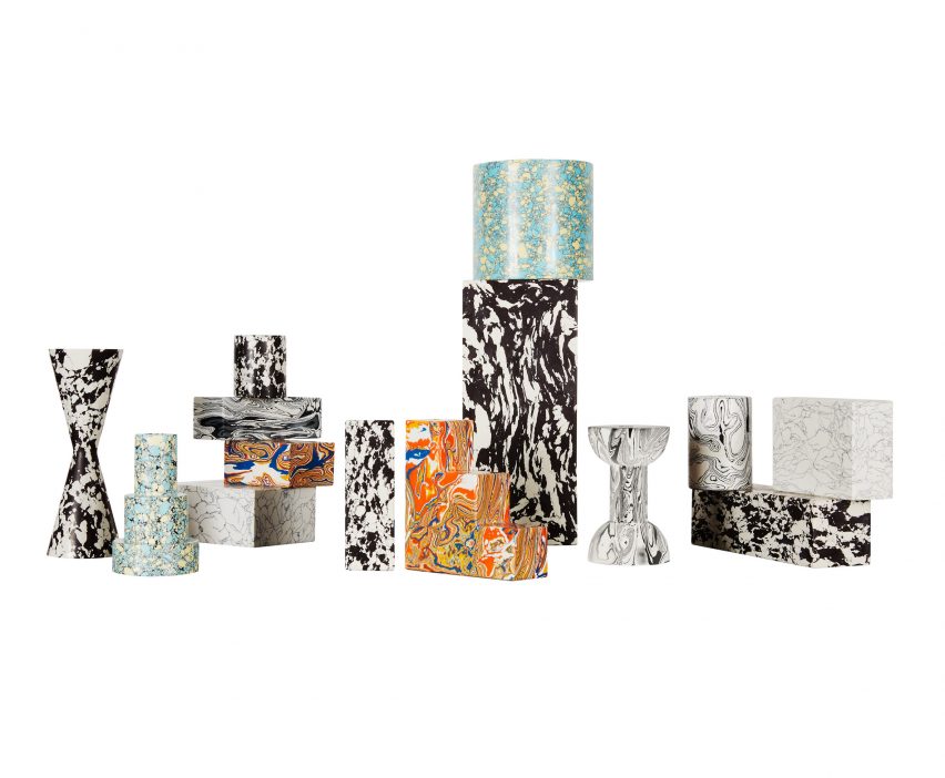 Tom Dixon creates Swirl collection using newfound marble-like material
