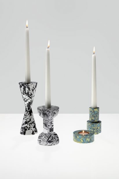 Tom Dixon creates Swirl collection using newfound marble-like material
