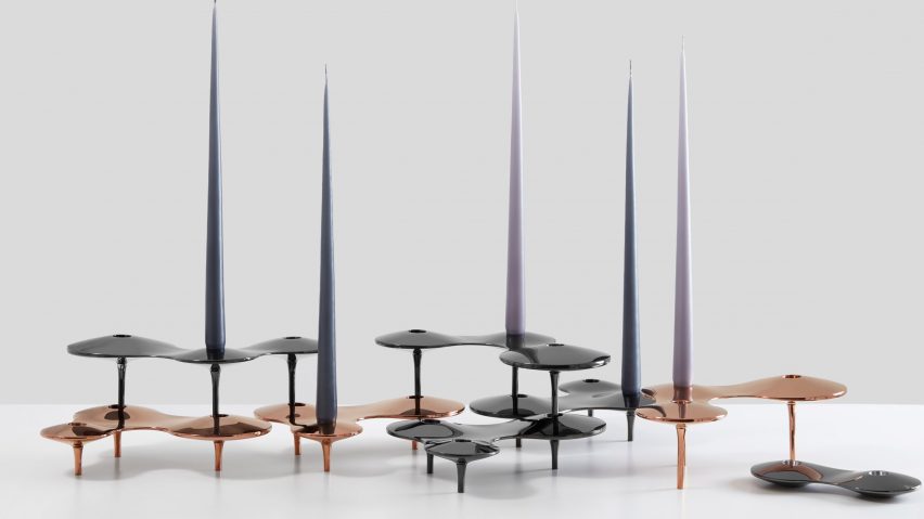 Zaha Hadid Design's candleholders appear to float in mid-air