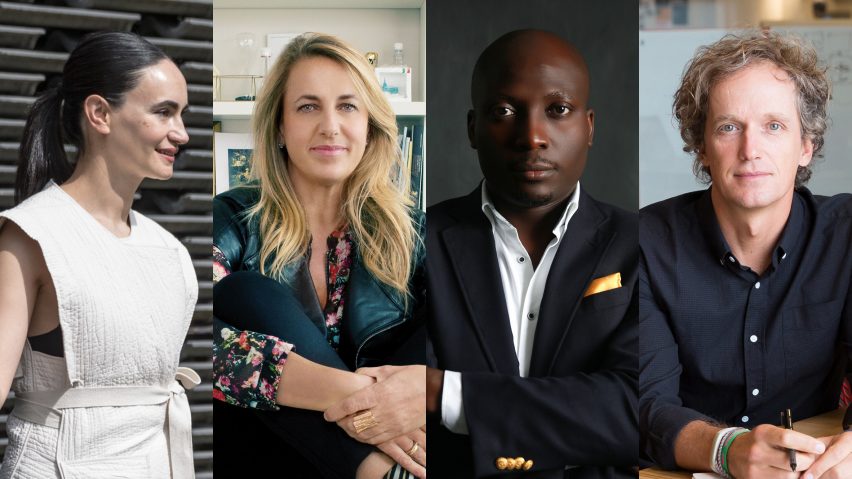 Dezeen Awards 2019 judges Patricia Urquiola, Yves Behar, Frida Escobedo and Kunlé Adeyemi