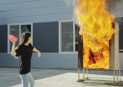 Firevase fire extinguisher vase
