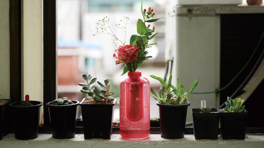 Firevase fire extinguisher vase