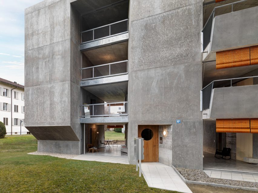 Gus Wüstemann affordable concrete housing in Zurich
