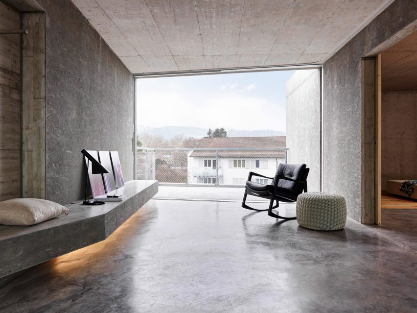 Gus Wüstemann affordable concrete housing in Zurich