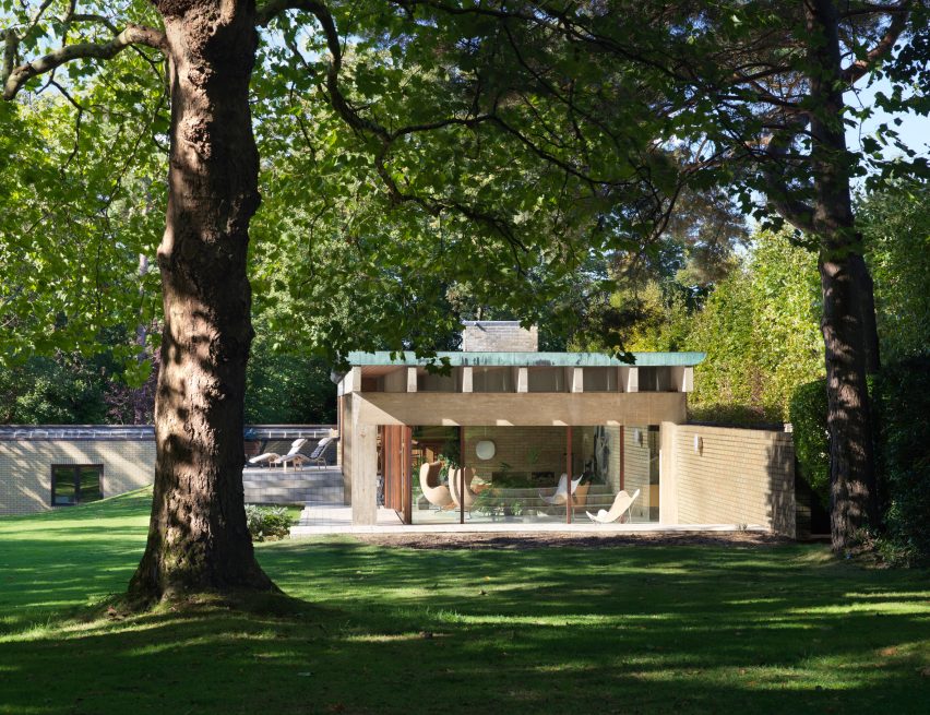 Exterior of Ahm House by Jørn Utzon renovated by Coppin Dockray