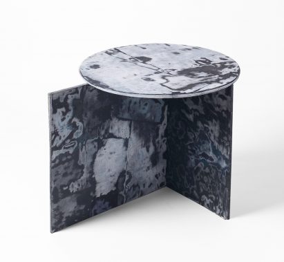 Sophie Rowley's Bahia Denim marble-like furniture is made from repurposed denim