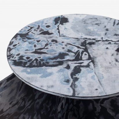 Sophie Rowley's Bahia Denim marble-like furniture is made from repurposed denim