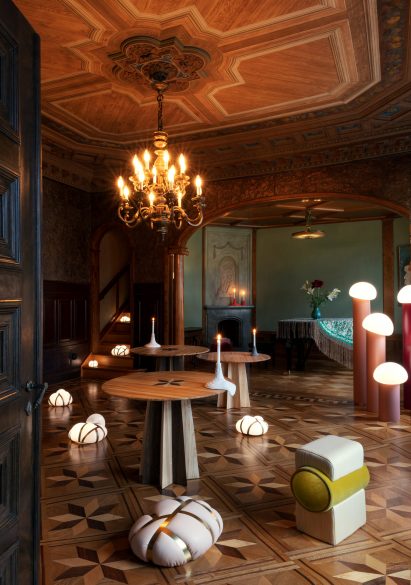 Interiors of Baker's House installation designed by Fårg & Blanche