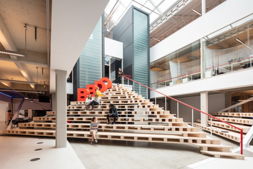 Interiors of BBDO offices in Brussels, designed by Zampone Architects