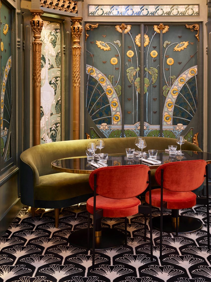 Interiors of Beefbar restaurant in Paris, designed by Humbert & Poyet