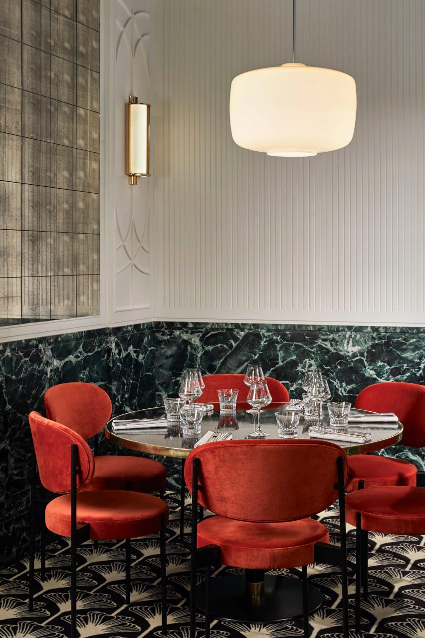 Interiors of Beefbar restaurant in Paris, designed by Humbert & Poyet