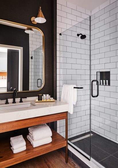 Bathroom at The Blake Hotel in New Haven
