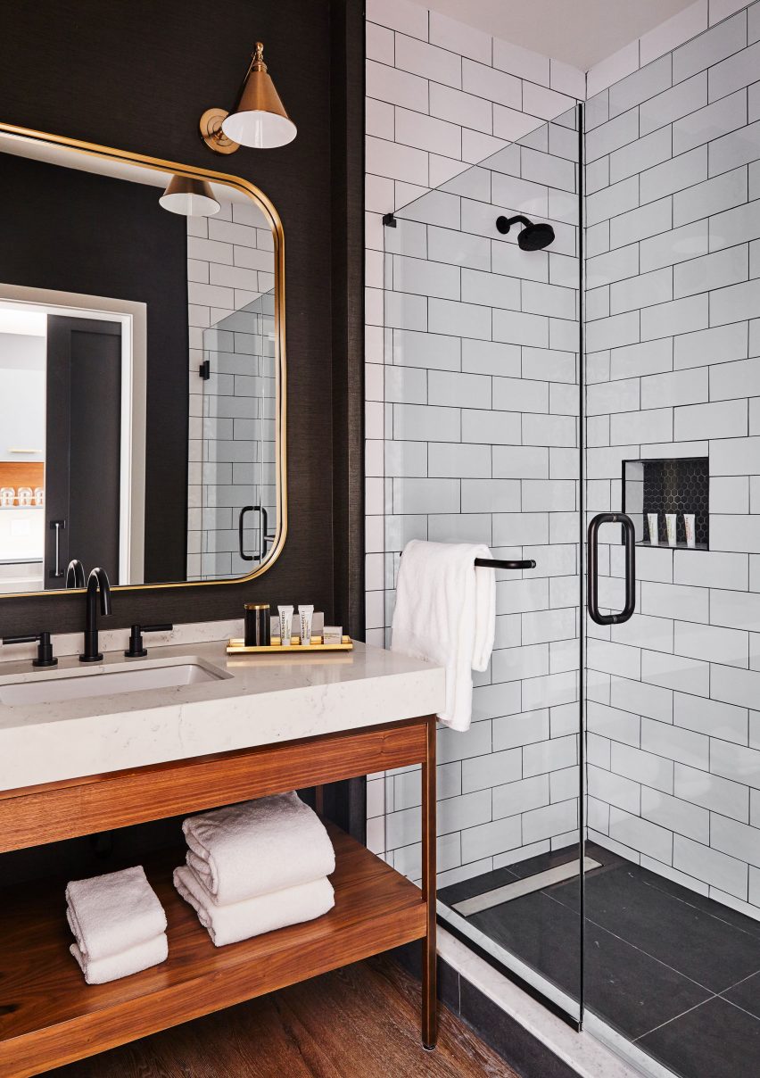 Bathroom at The Blake Hotel in New Haven