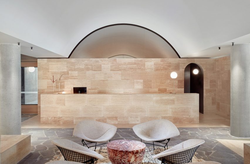Interiors of The Calile Hotel, designed by Richards and Spence