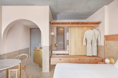 Interiors of The Calile Hotel, designed by Richards and Spence