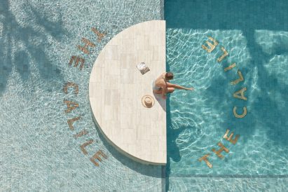 Pool area of The Calile Hotel, designed by Richards and Spence