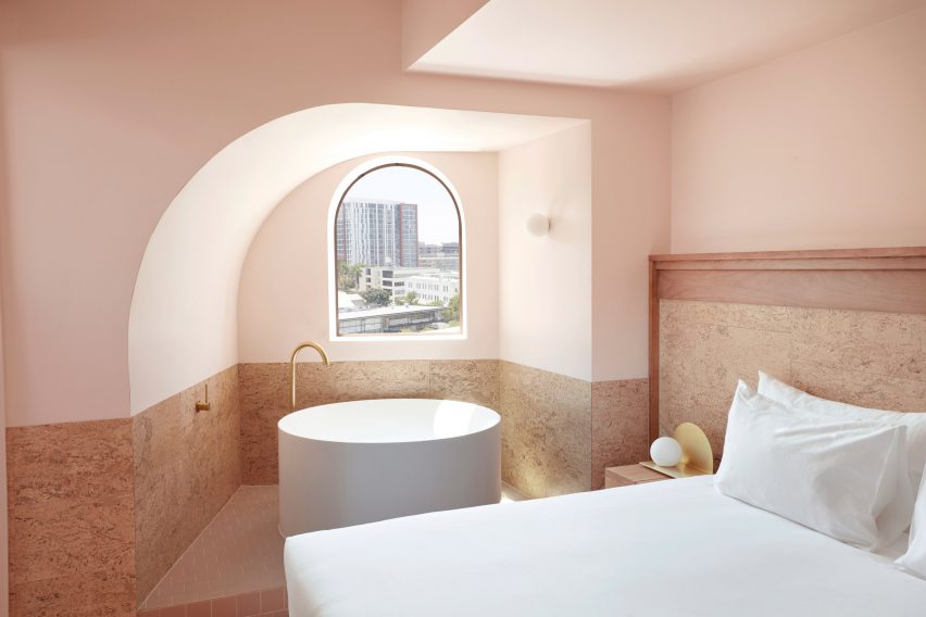 Interiors of The Calile Hotel, designed by Richards and Spence