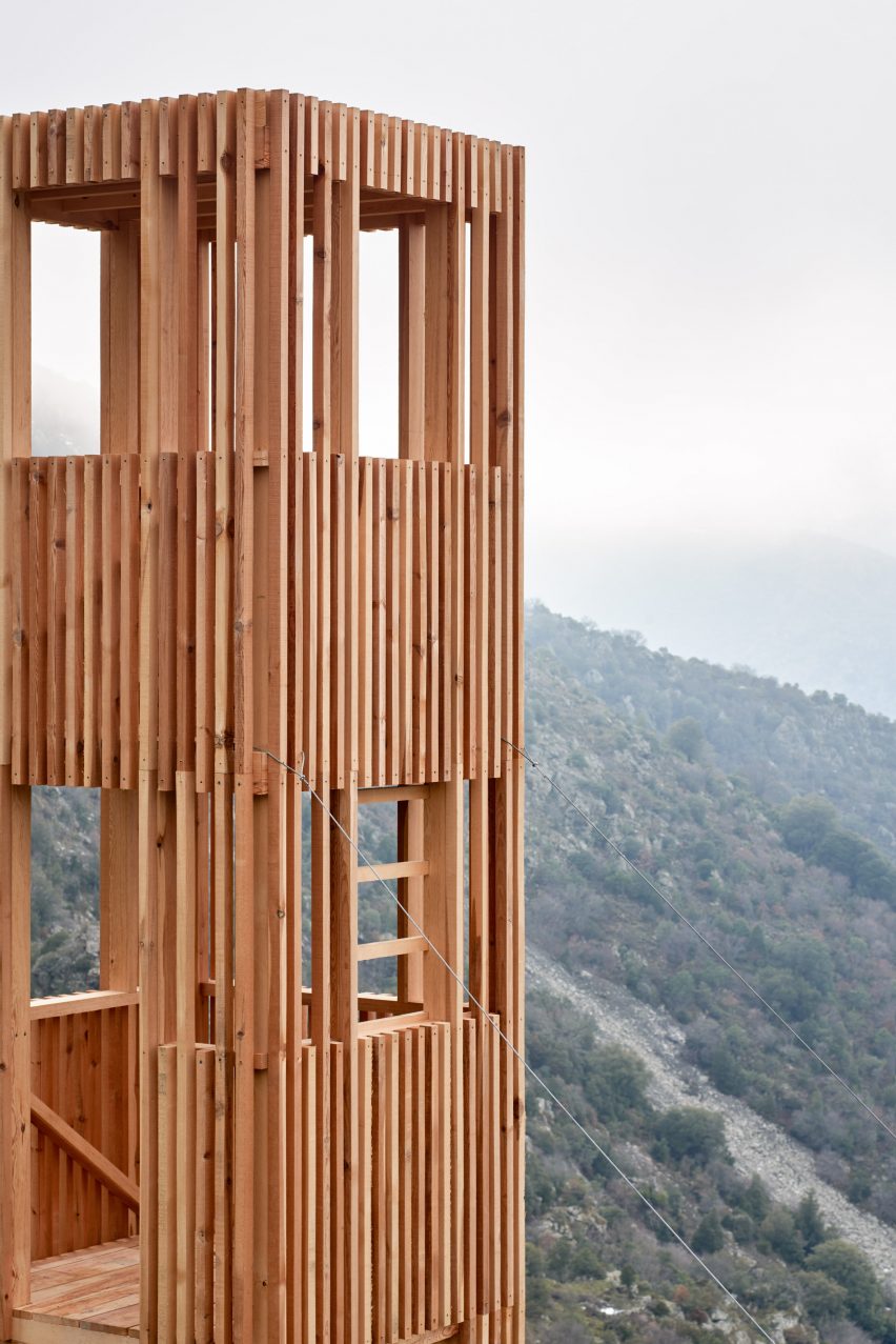 Corsica deer observatories by Orma Architettura