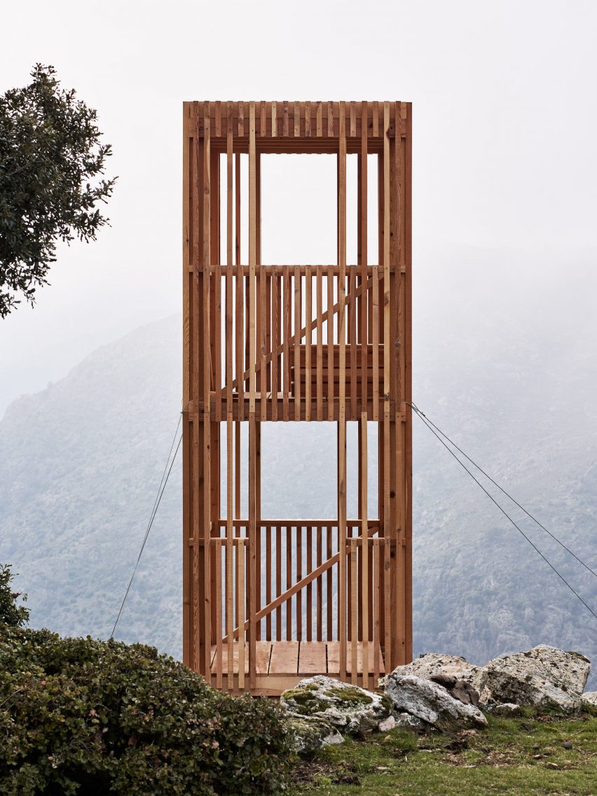 Corsica deer observatories by Orma Architettura