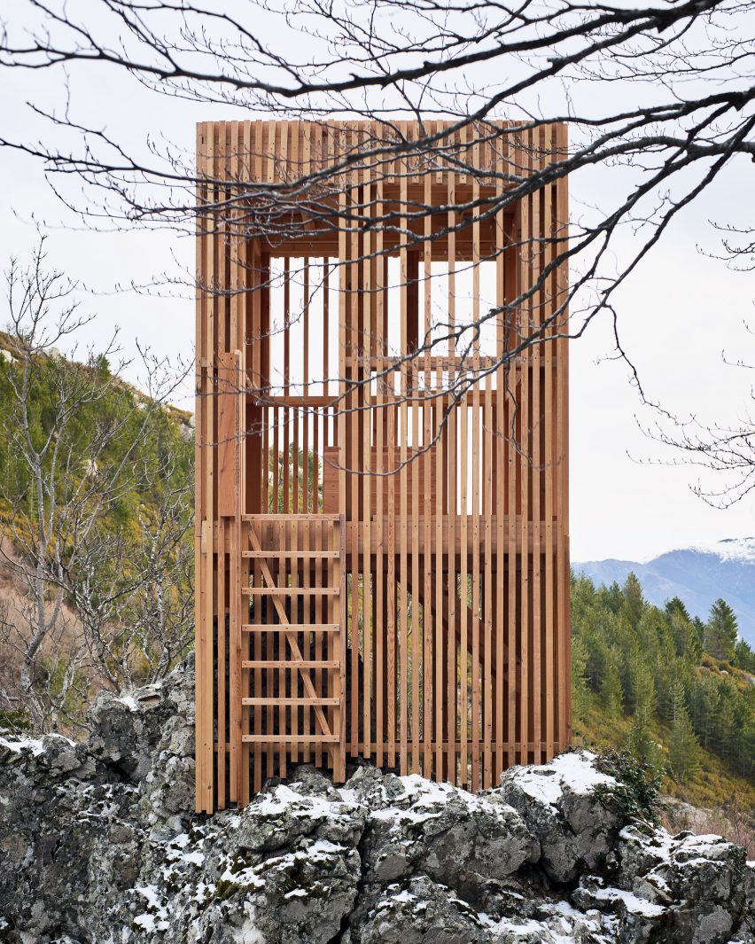 Corsica deer observatories by Orma Architettura
