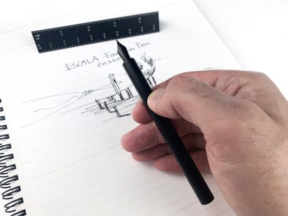 Escala is a scale-ruler fountain pen for architects