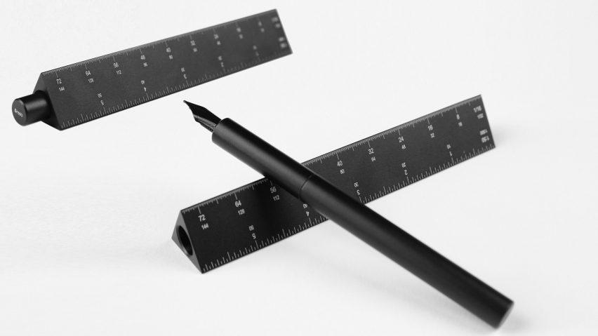 Escala is a scale-ruler fountain pen for architects