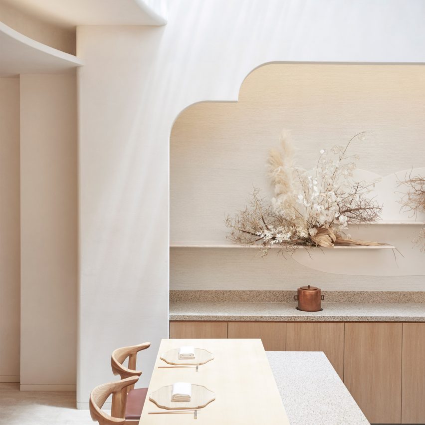 Interiors of Esora restaurant, designed by Takenouchi Webb