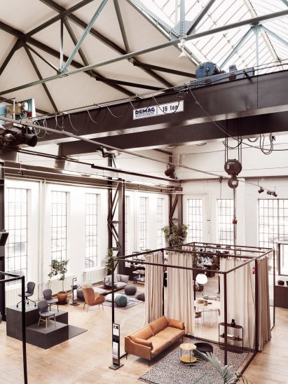 Interiors of Fogia showroom in Stockholm, design by Code Concept