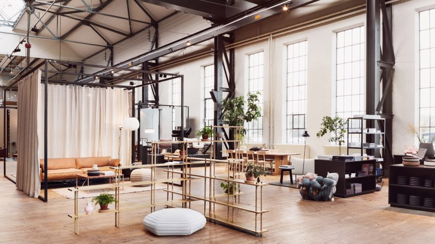 Interiors of Fogia showroom in Stockholm, design by Code Concept