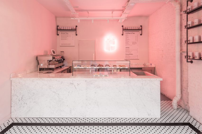 Interiors of Grind, Greenwich, designed by Biasol