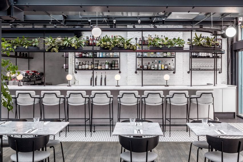 Interiors of Grind, Greenwich, designed by Biasol