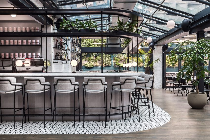 Interiors of Grind, Greenwich, designed by Biasol