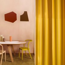Margrethe Odgaard designs curtains for Kvadrat that take cues from wainscoting