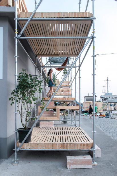 Level Up street pavilion by Brett Mahon, Joonas Parviainen, Saagar Tulshan, Shreyansh Sett and Vanja Borovic