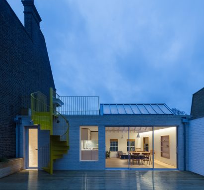 Exterior of Mile End Road apartment by Vine Architecture Studio