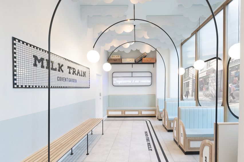 Milk Train ice cream parlour, designed by FormRoom