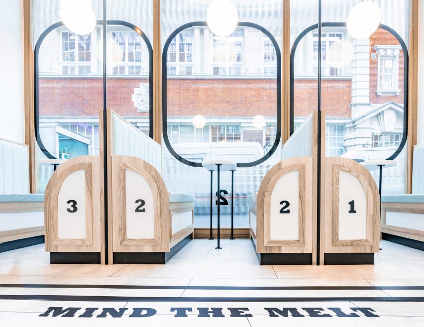 Milk Train ice cream parlour, designed by FormRoom