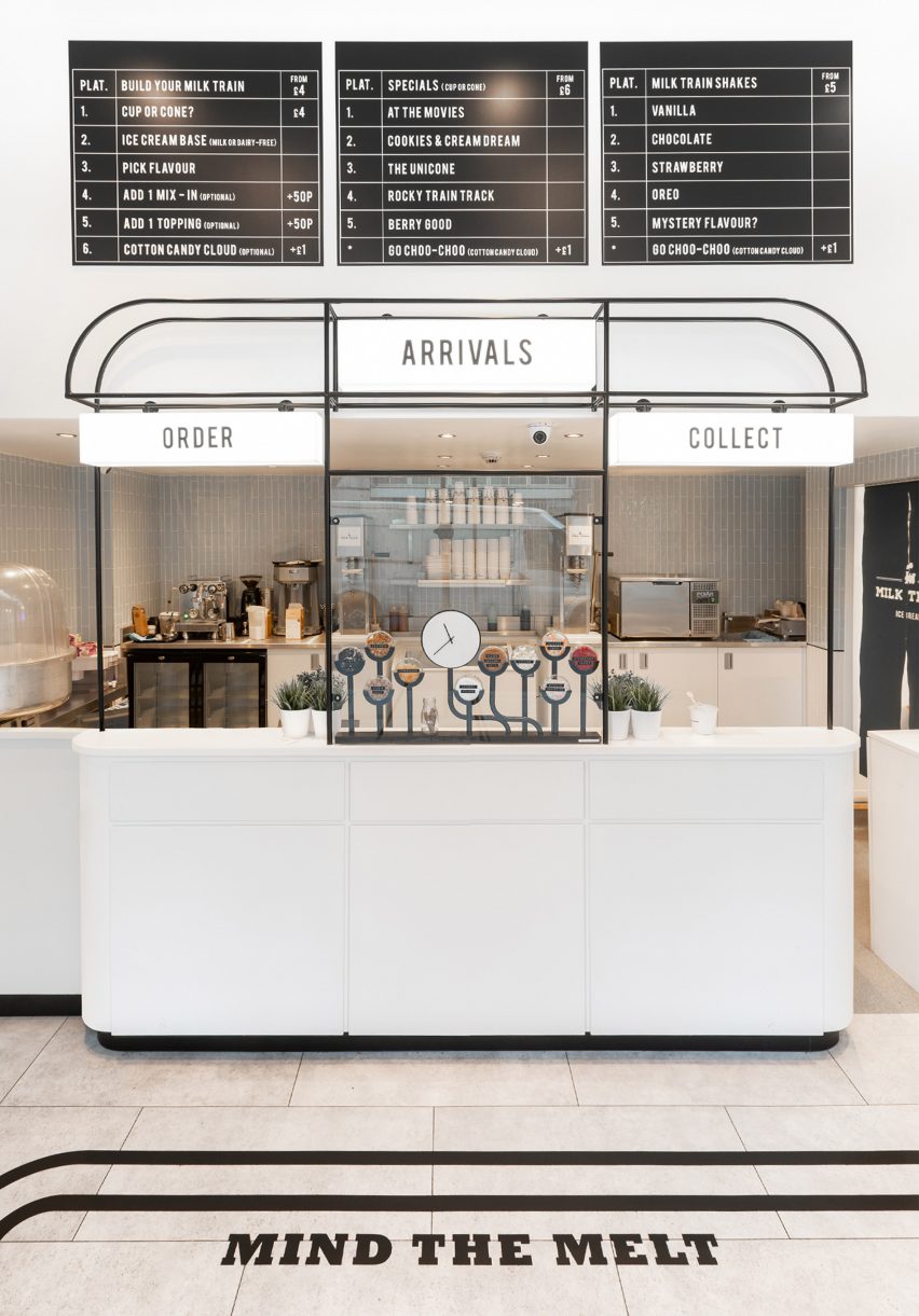Milk Train ice cream parlour, designed by FormRoom