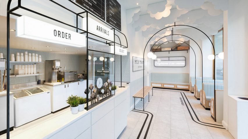 Milk Train ice cream parlour, designed by FormRoom
