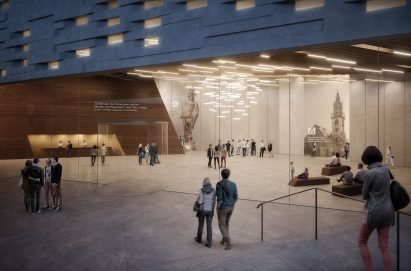 Visuals of Museum Quarter to house Ötzi the Iceman by Snøhetta in Bolzano, Italy