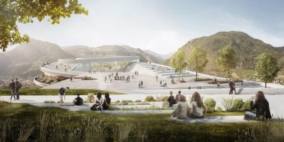 Visuals of Museum Quarter to house Ötzi the Iceman by Snøhetta in Bolzano, Italy
