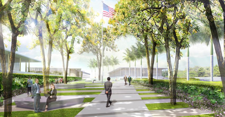 New Delhi US embassy masterplan by Weiss Manfredi