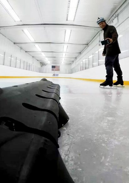 Amphibious Velox robot uses undulating fins to swim and crawl
