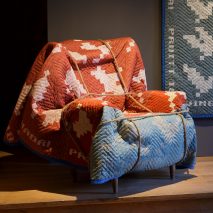Rob Pruitt’s pixelated moving blankets comment on “the complexity of migration”
