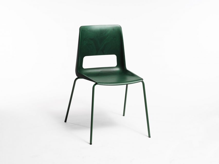 Snøhetta unveils S-1500 chair made from recycled plastic and steel