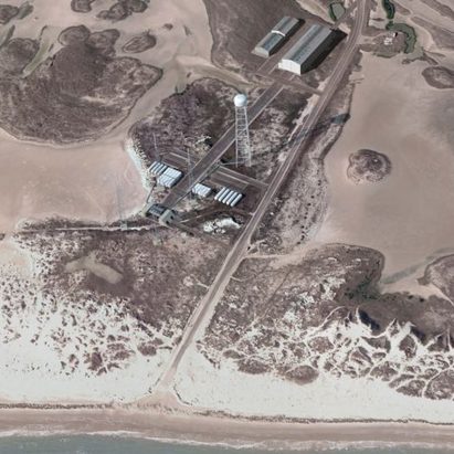 Artist's depiction of SpaceX Texas launch pad