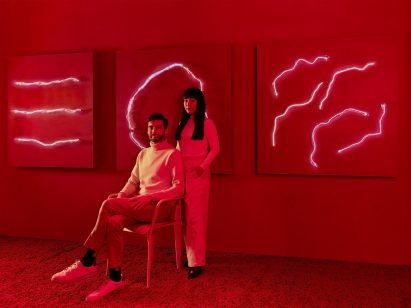 Wave Particle Duplex is an installation by British-Japanese duo Studio Swine and was installed at A/D/O, a design hub founded by MINI in Greenpoint, Brooklyn.
